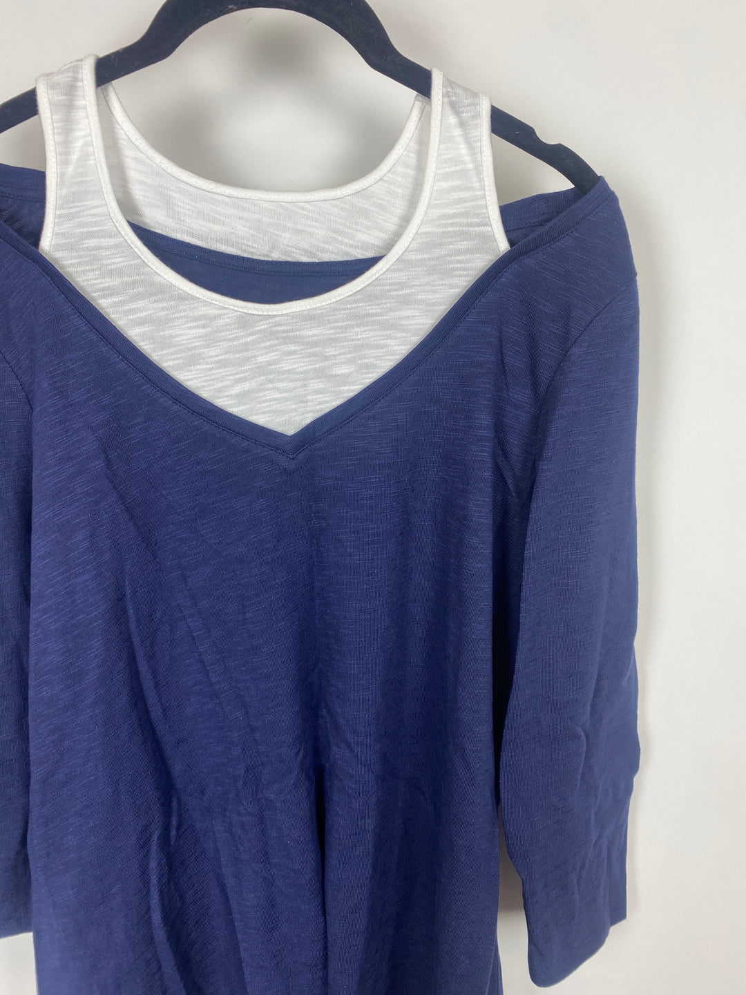 Blue Faux Layered Top - Small/Medium
