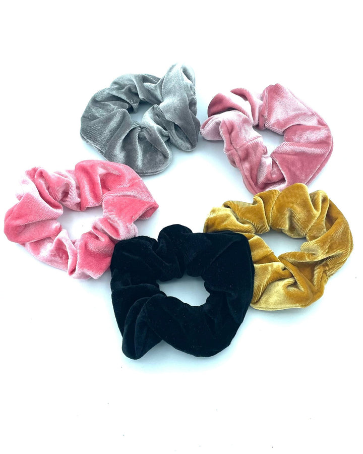 Multi-Colored Velour Scrunchie Pack