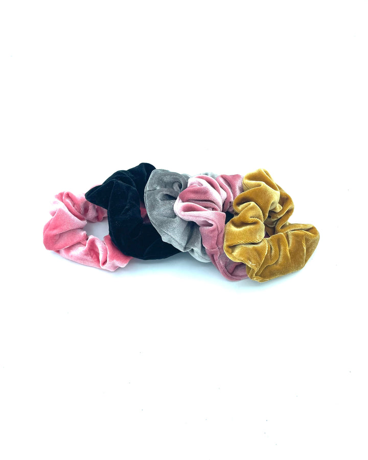 Multi-Colored Velour Scrunchie Pack