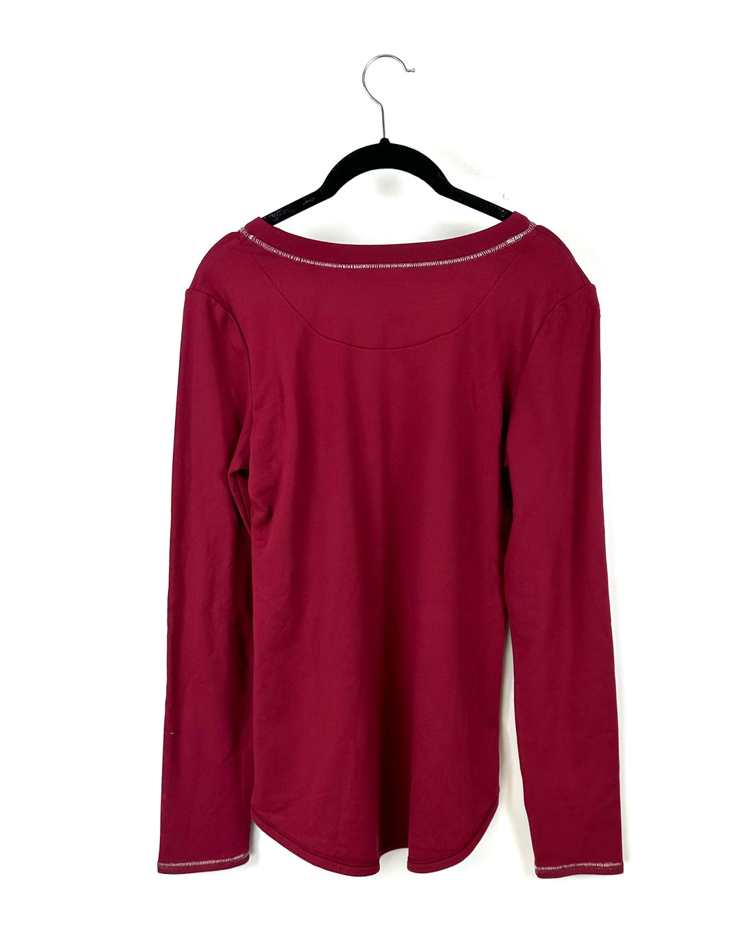 Red Long Sleeve Soft Top - Small
