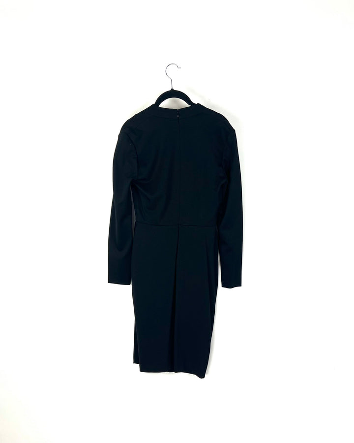Black Ruched Dress - Size 4-6