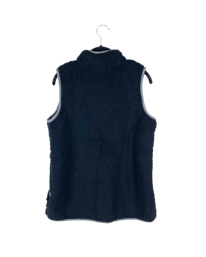 Black Sherpa Vest - Extra Small and Small