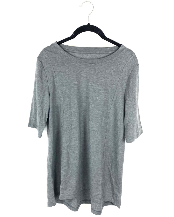 Grey Short Sleeved Top - Size 6/8