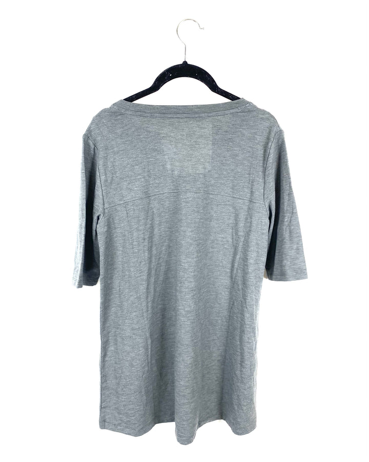 Grey Short Sleeved Top - Size 6/8