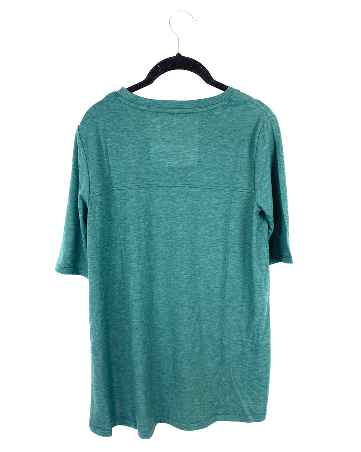 Green Short Sleeved Top - Extra Small, Small, Medium