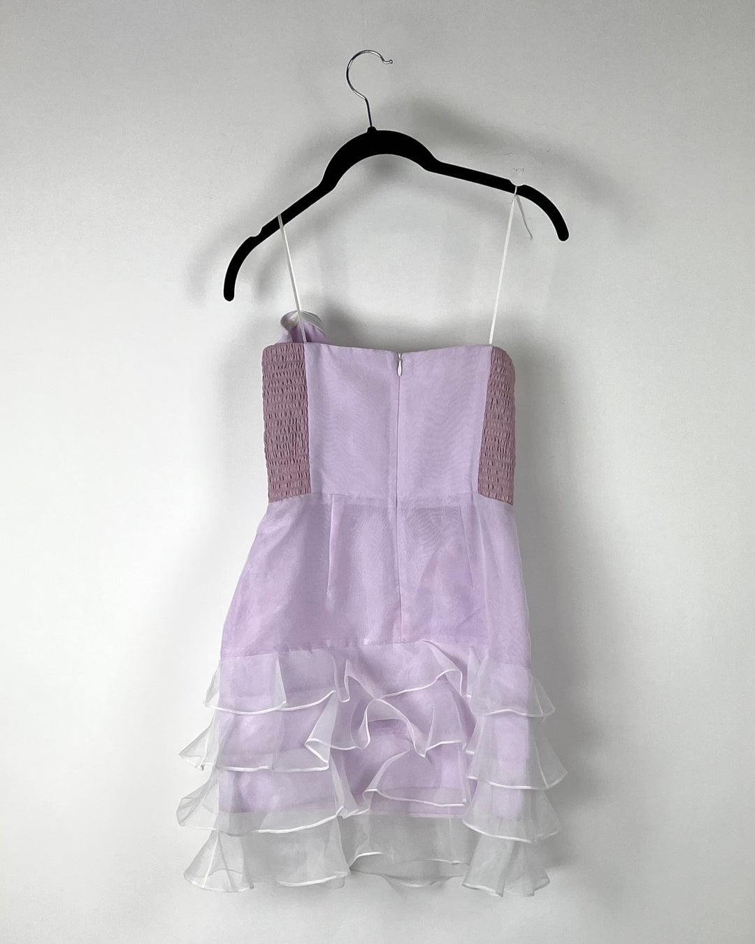 Strapless Lavender Mini Dress - Small