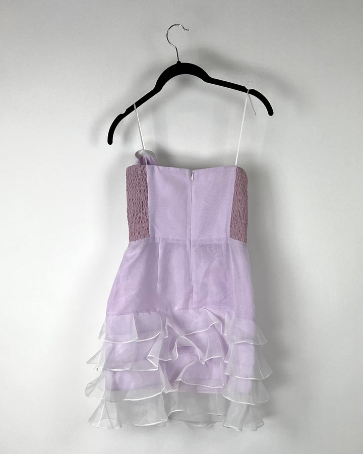 Strapless Lavender Mini Dress - Small