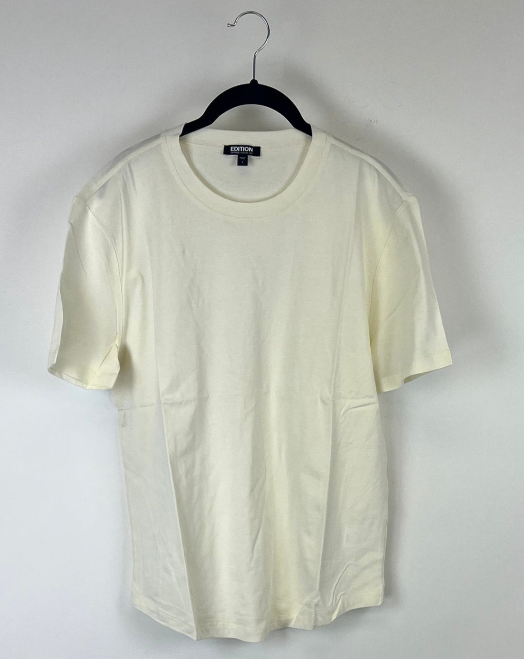 MENS Cream Short Sleeve Shirt - Small