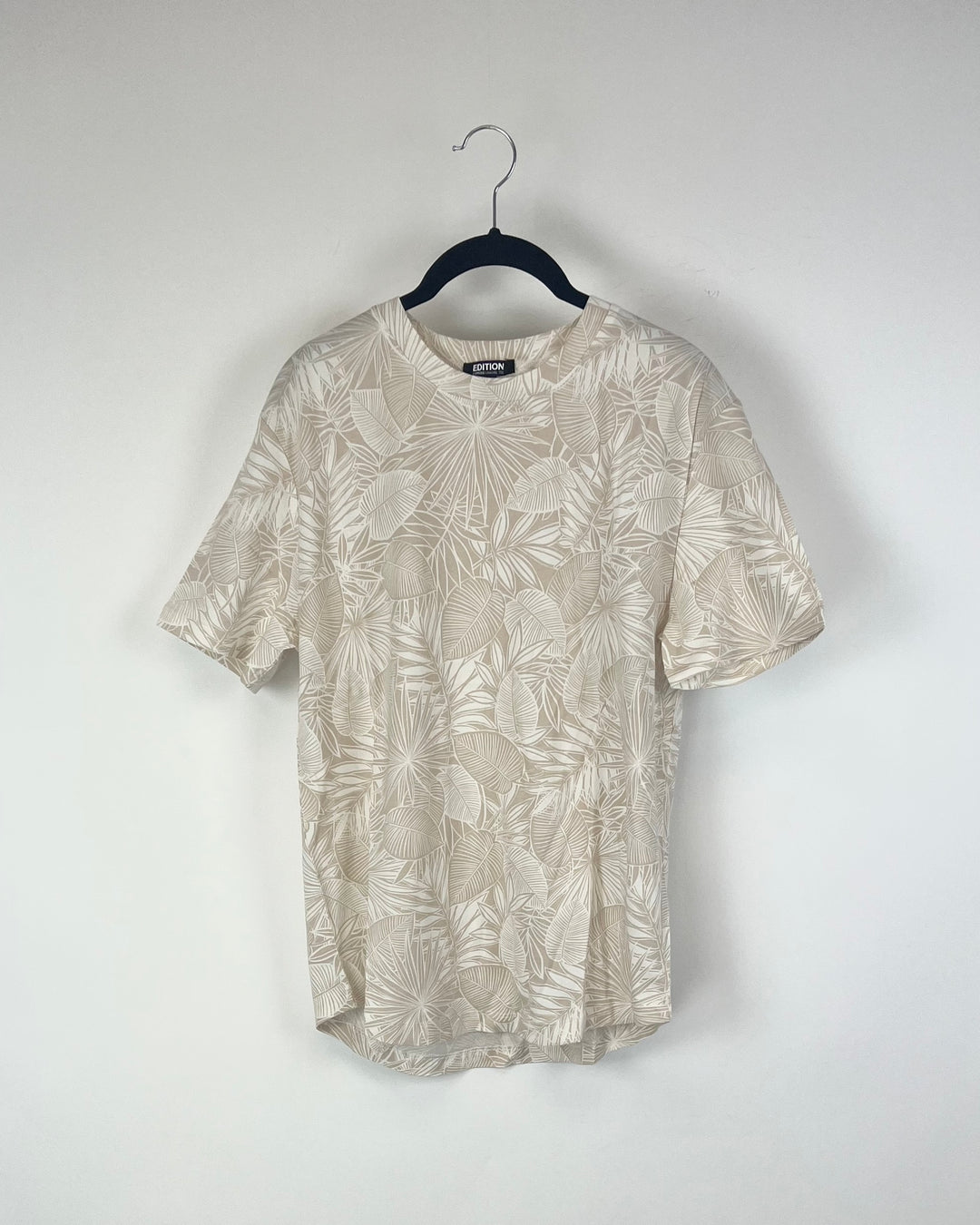MENS Beige Printed T-Shirt - Extra Small and Small