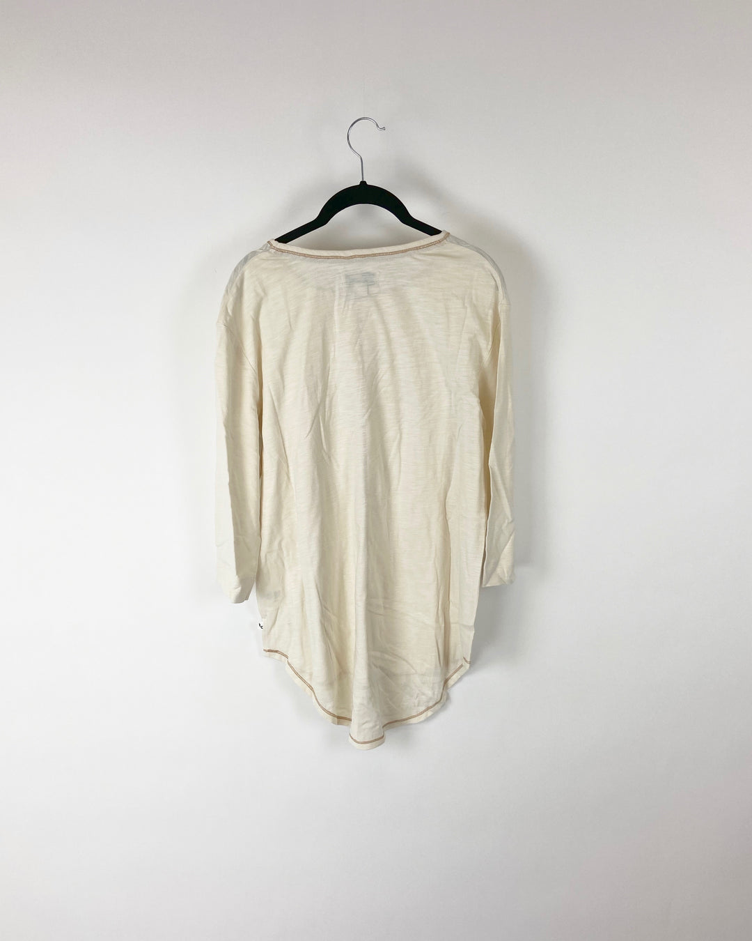 Cream Colored 3/4 Sleeve Shirt - Small & 1X