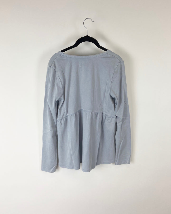 Light Grey Long Sleeve Top - Small and 1X