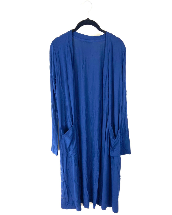 Navy Blue Long Cardigan - Small