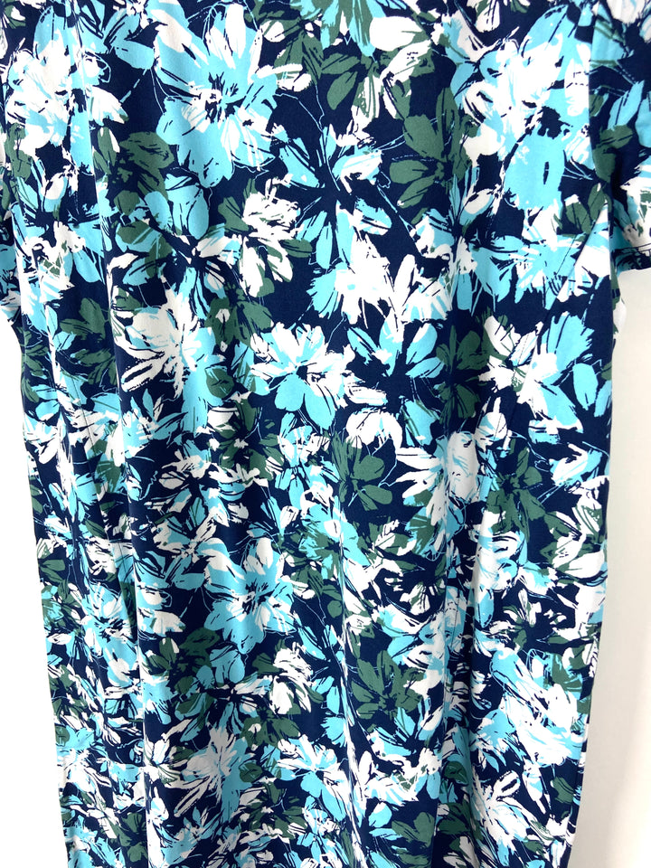 Blue and Green Floral Maxi Dress - Size 2/4, 6/8 and 18/20