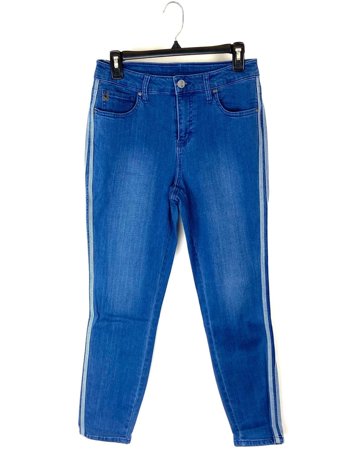 Double Striped Side Jeans - Size 12/14