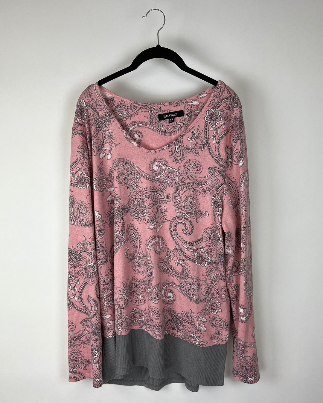 Pink Paisley Printed Pajama Lounge Set - 1x