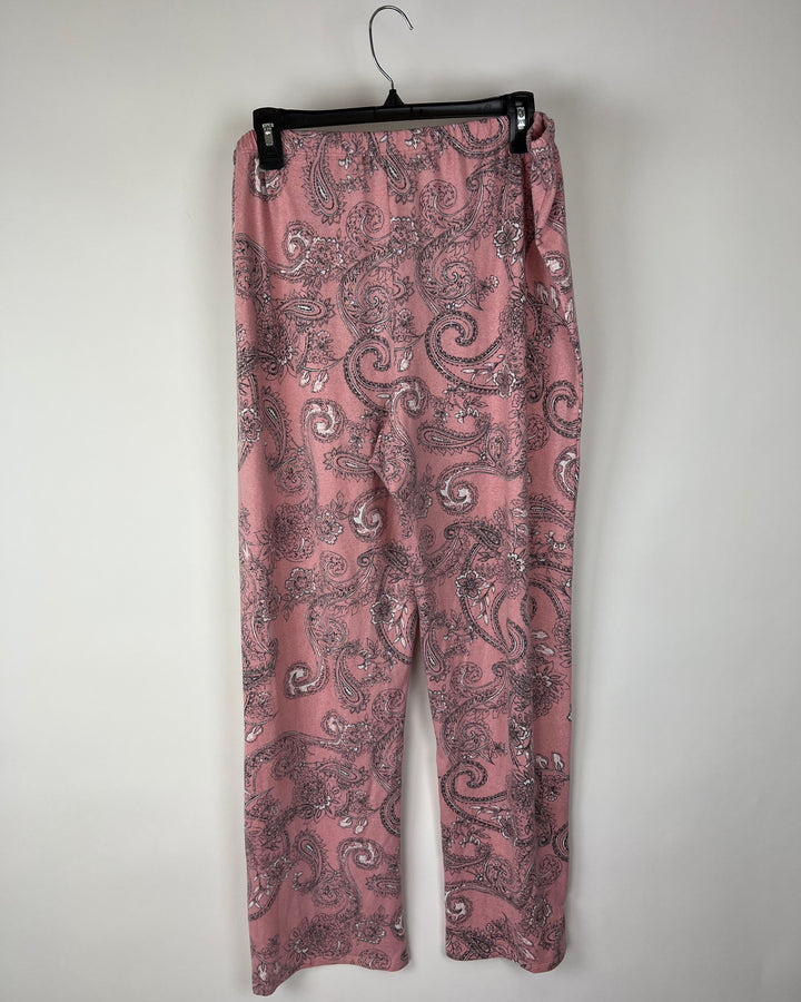 Pink Paisley Printed Pajama Lounge Set - 1x