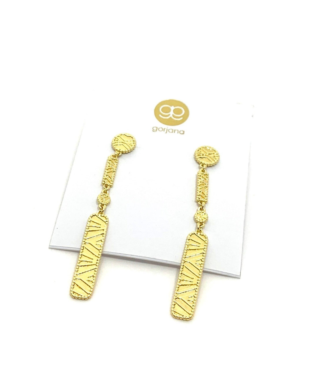 Gold Drop Patterned Earrings