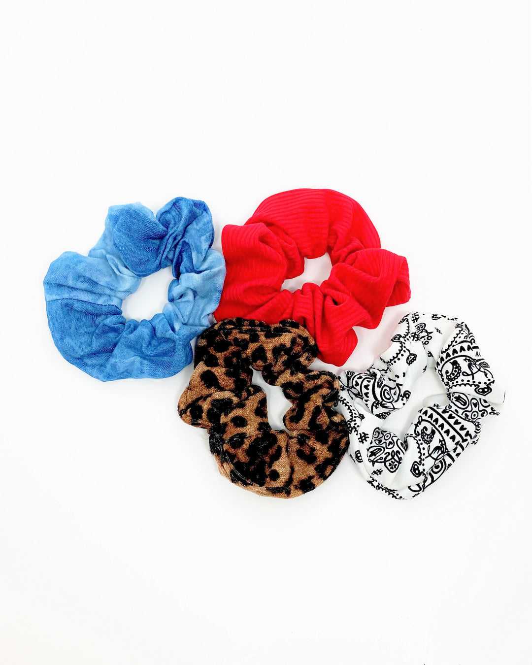 Bandanna and Leopard Scrunchie Set