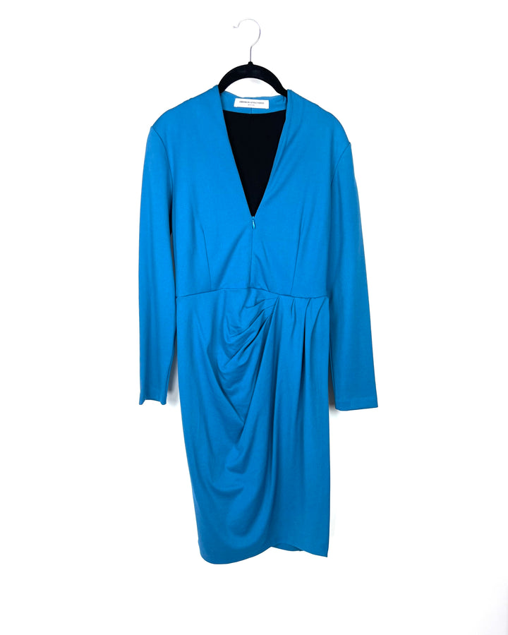 Teal Long-Sleeved Dress - Size 4-6