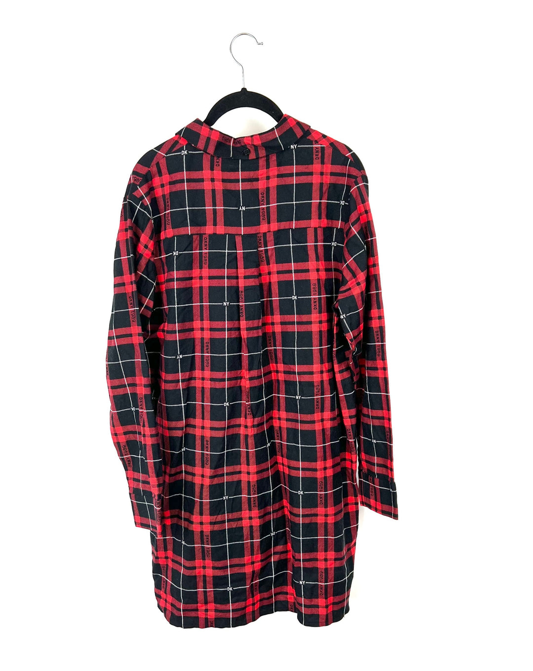 Plaid Button Up Nightgown - Small