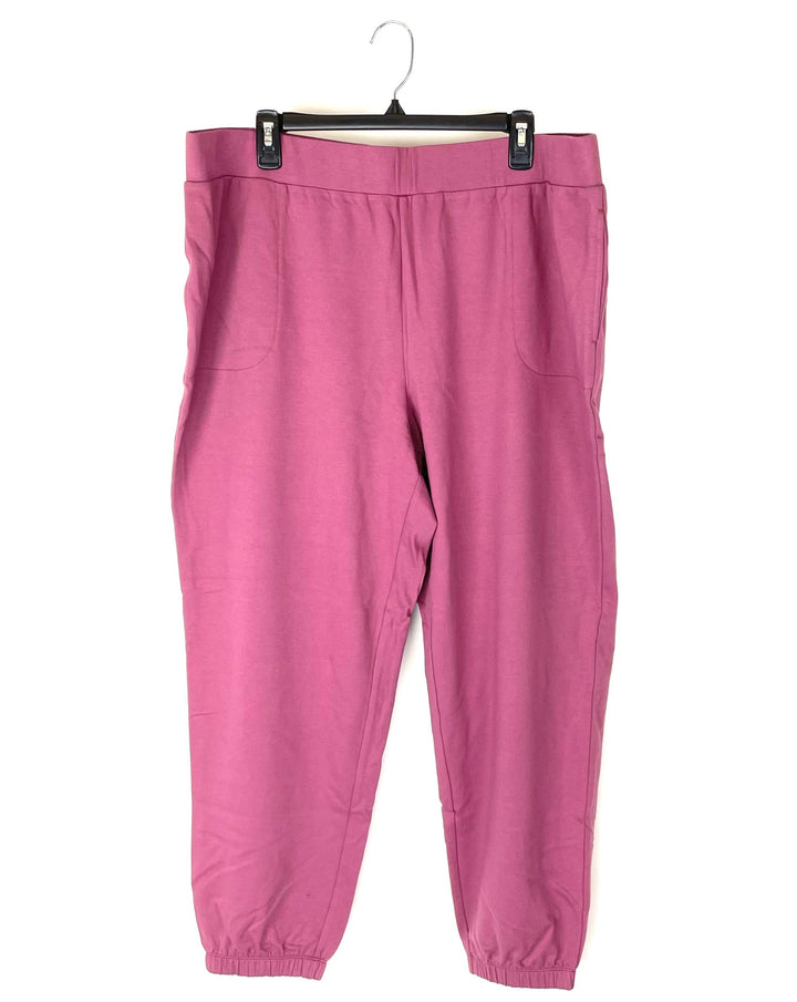 Burgundy Joggers - 1X