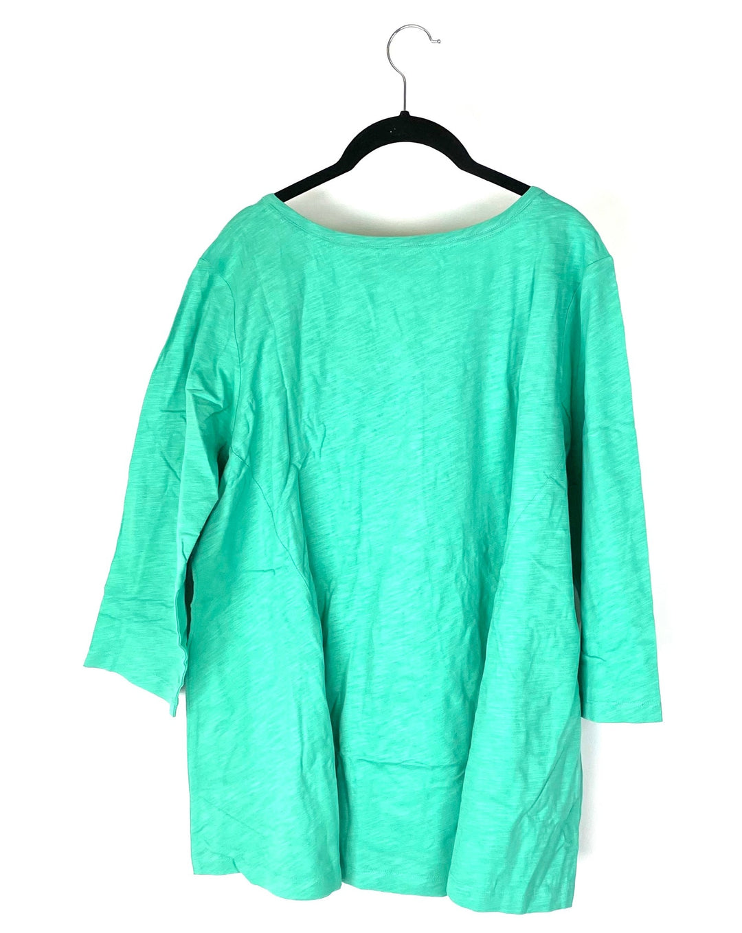 Turquoise Quarter Sleeve Long Sleeve - 1X