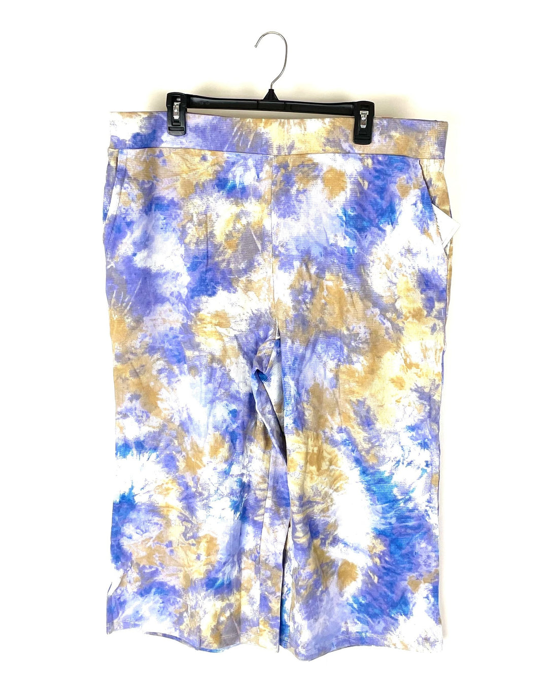 Purple Tie Dye Capri Leggings - 1X