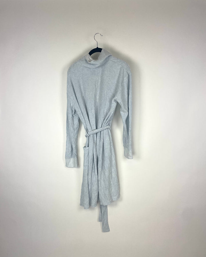 Light Blue Terrycloth Robe - Size Small
