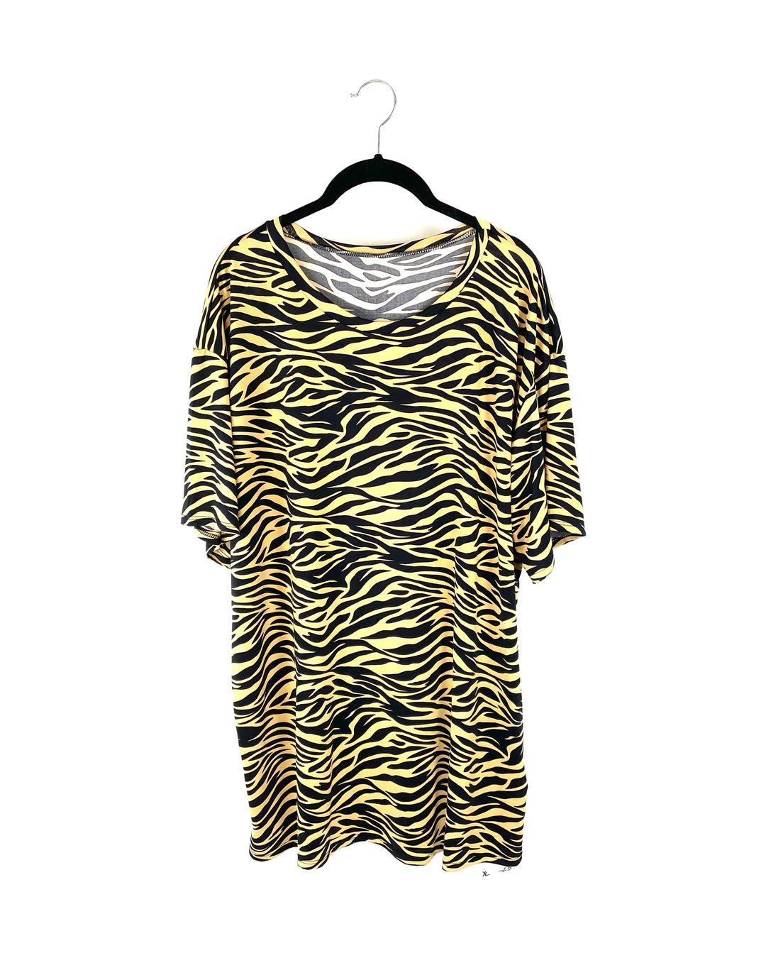 Tan Zebra Print T-Shirt - 1X, 2X , 3X