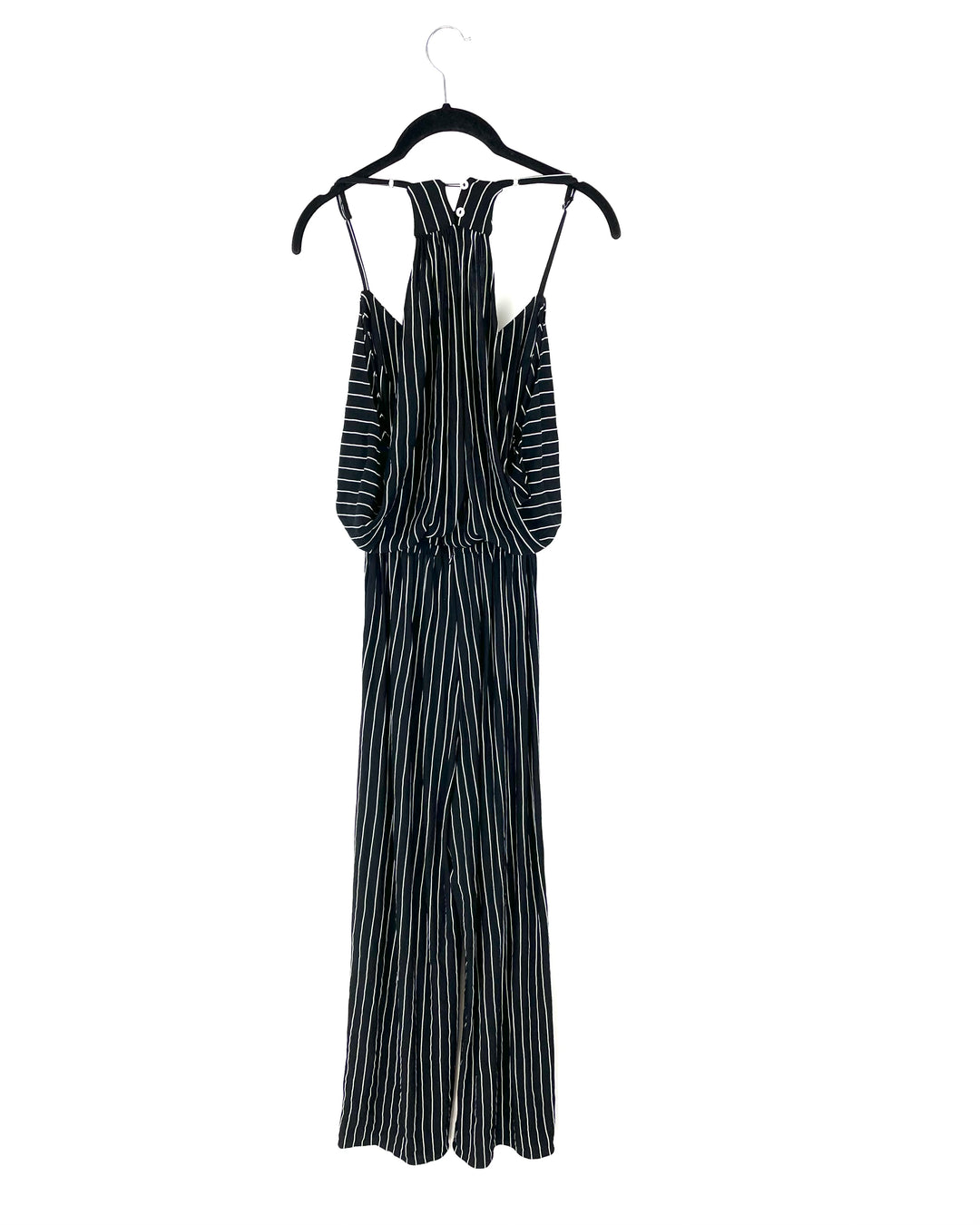 Black & White Stripe Jumpsuit - Small