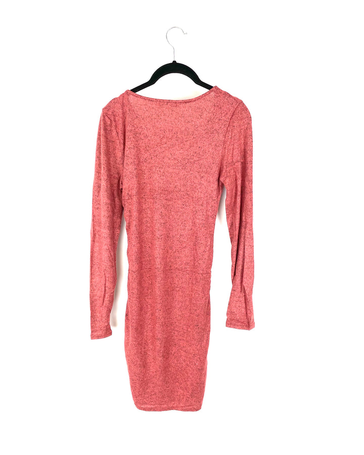 Long Sleeve Rust Colored Dress - Large