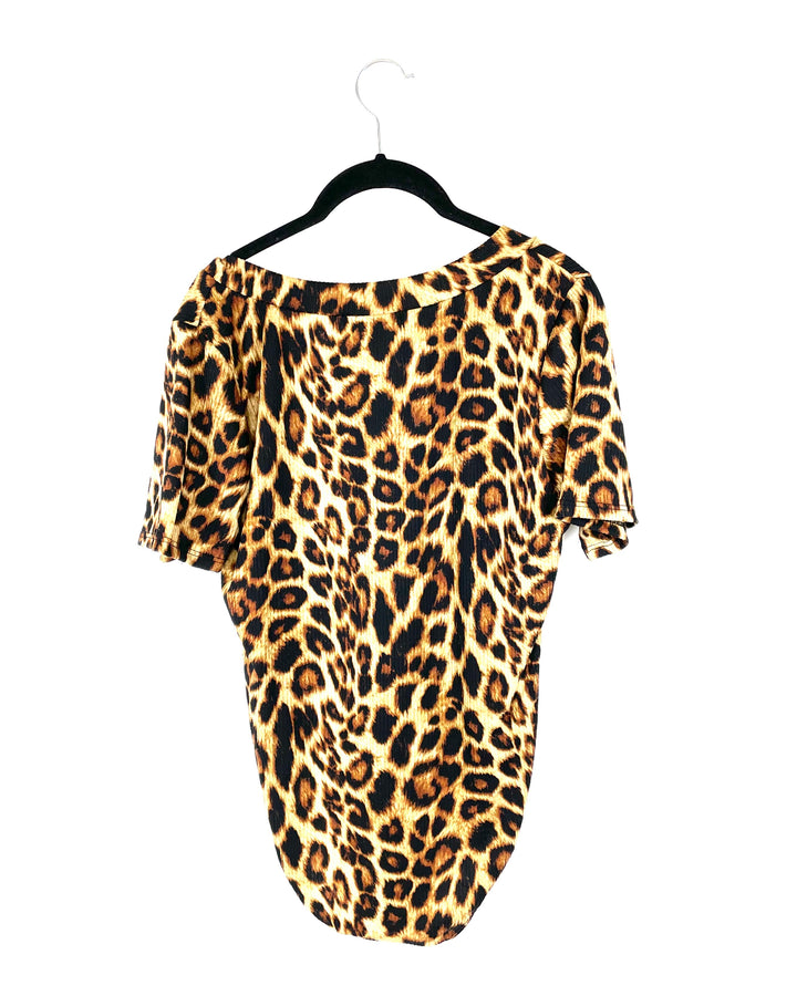 Cheetah Print Bodysuit - Large