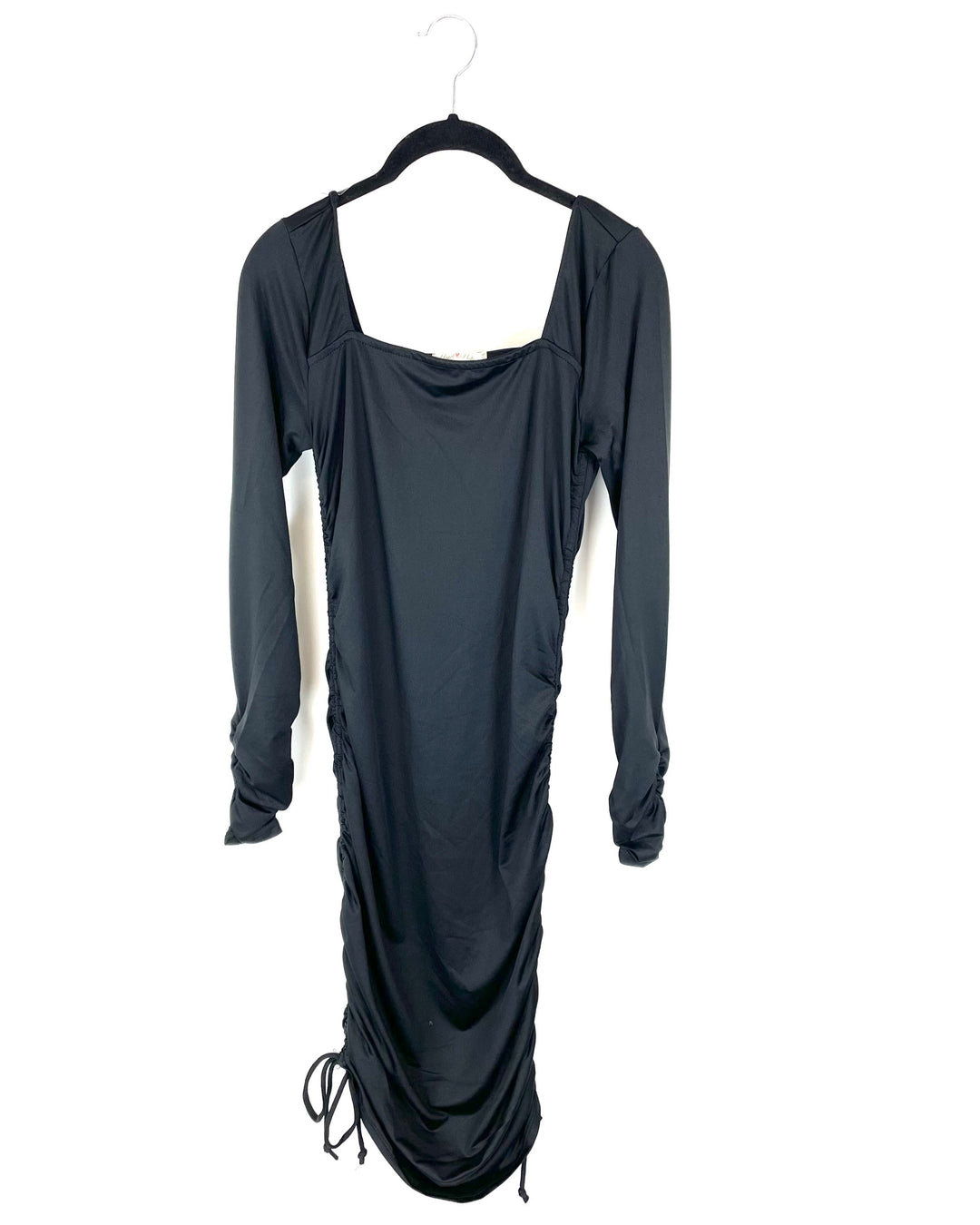 Long Sleeve Black Dress - Medium, Large