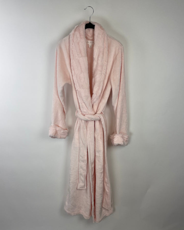 Bubble Gum Pink Fluffy Long Robe - Small
