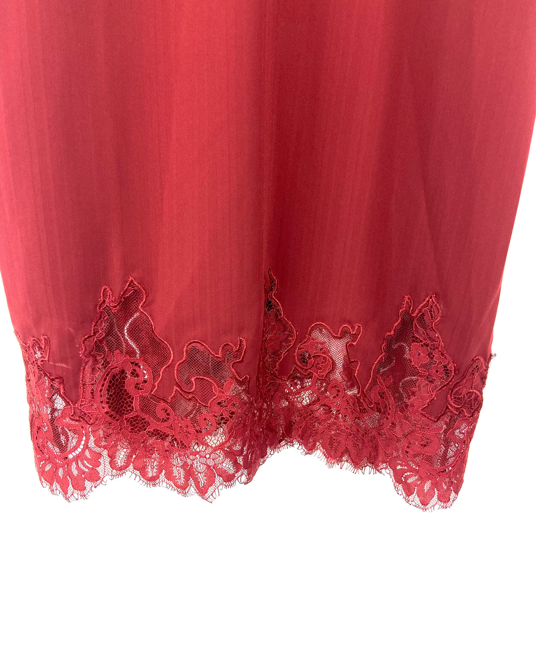 Red Lace Slip Dress - Small