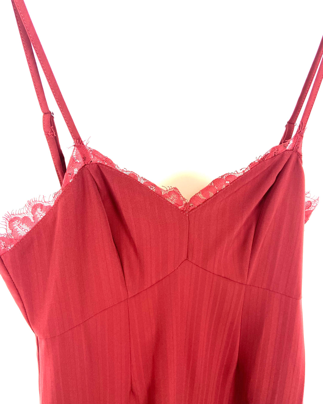 Red Lace Slip Dress - Small