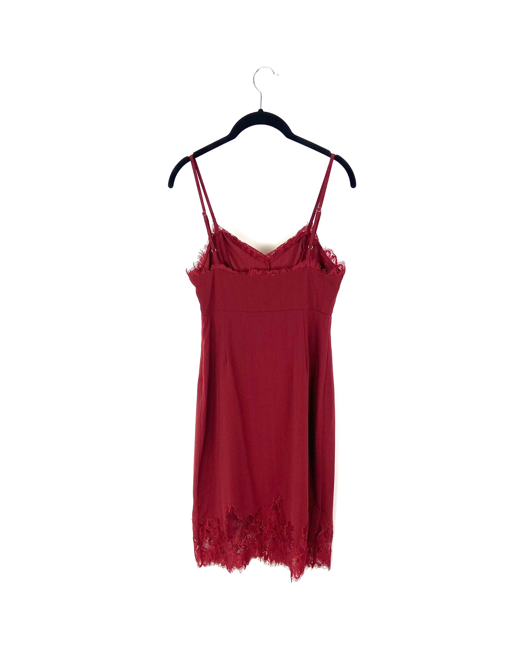 Red Lace Slip Dress - Small