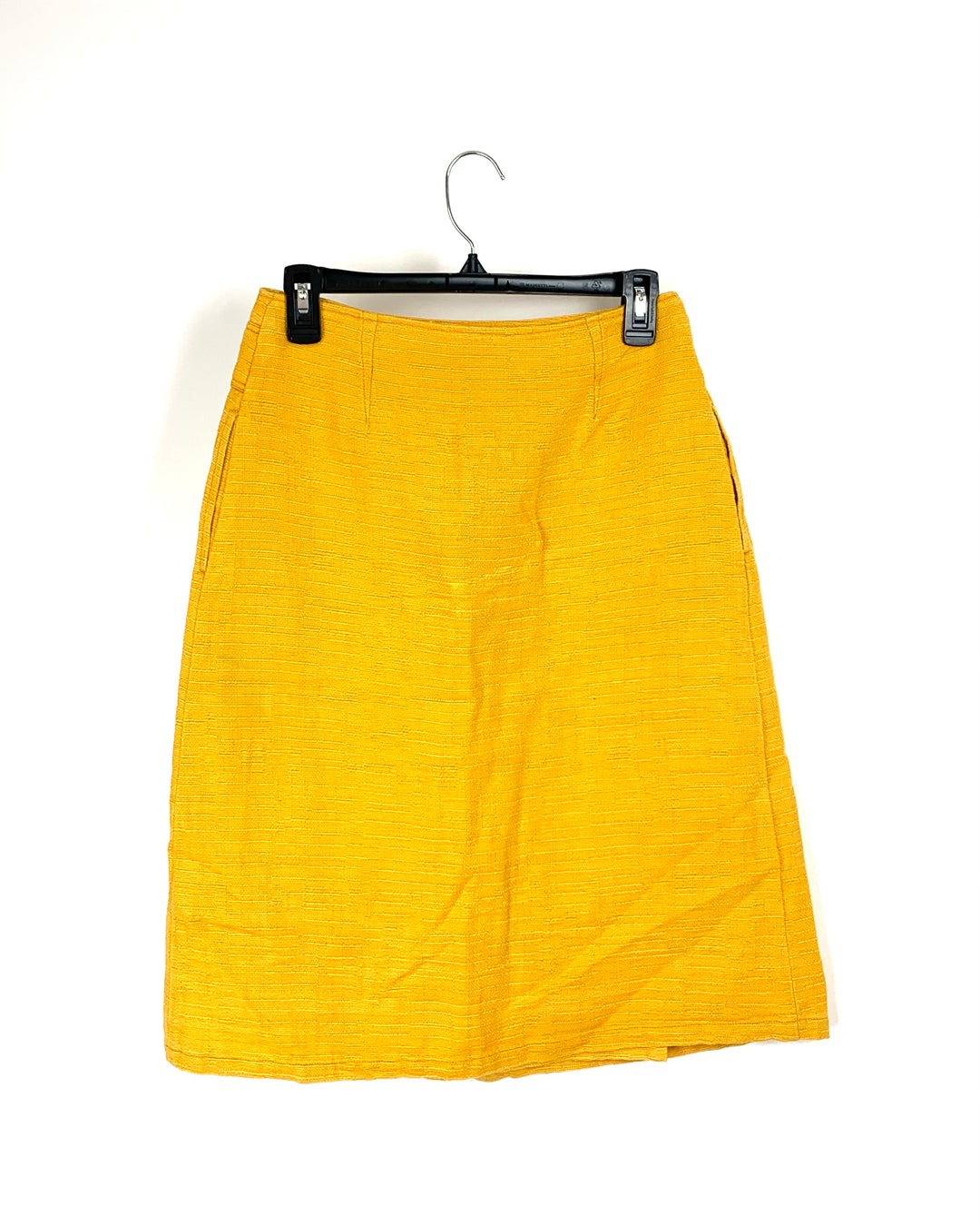 Yellow Mid Length Wrap Skirt - Size 4