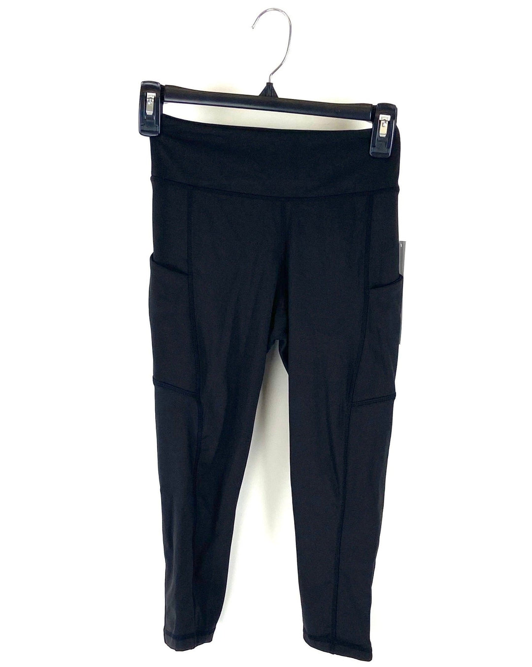 Black Cropped Leggings - Small