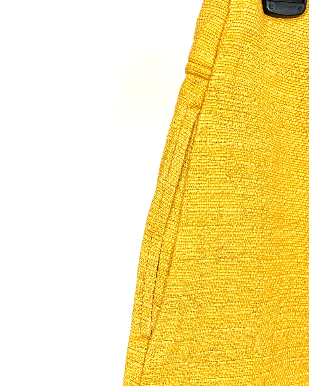 Yellow Mid Length Wrap Skirt - Size 4