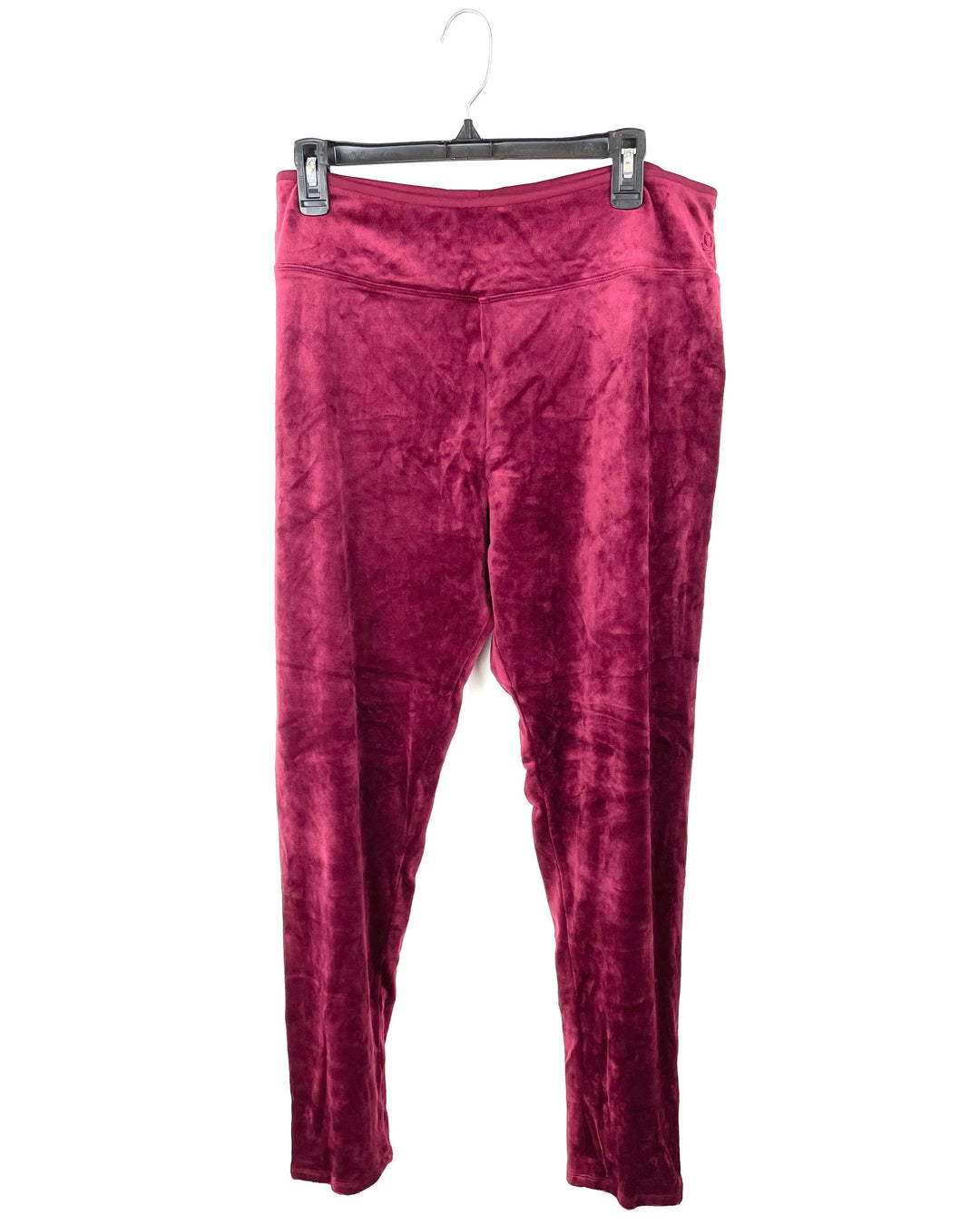 Dark Red Velour Leggings - 1X