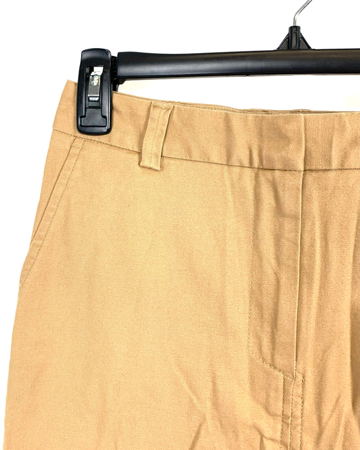 Dark Khaki Midi Skirt - Size 4