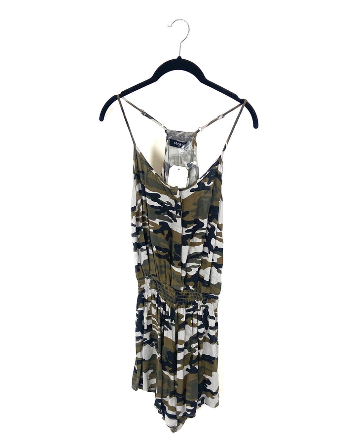 Green Camo Romper - Small