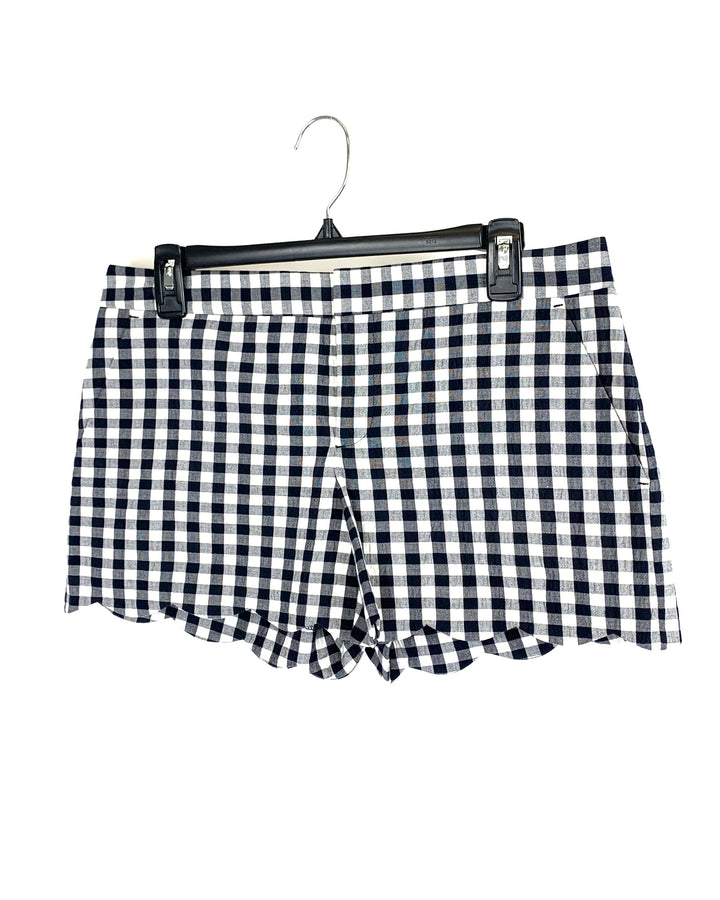 Blue and White Gingham Shorts - Size 4