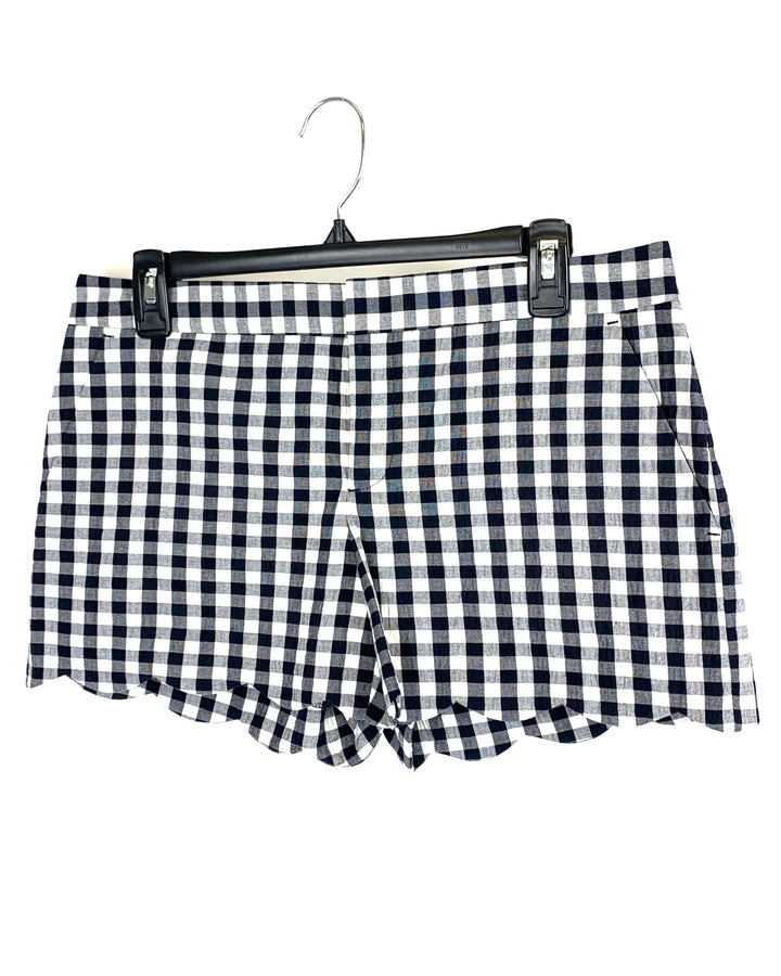 Blue and White Gingham Shorts - Size 4