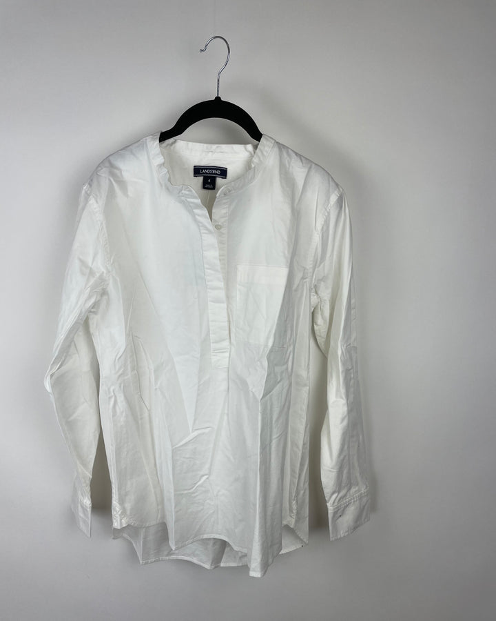 White Button Up Blouse - Size 4