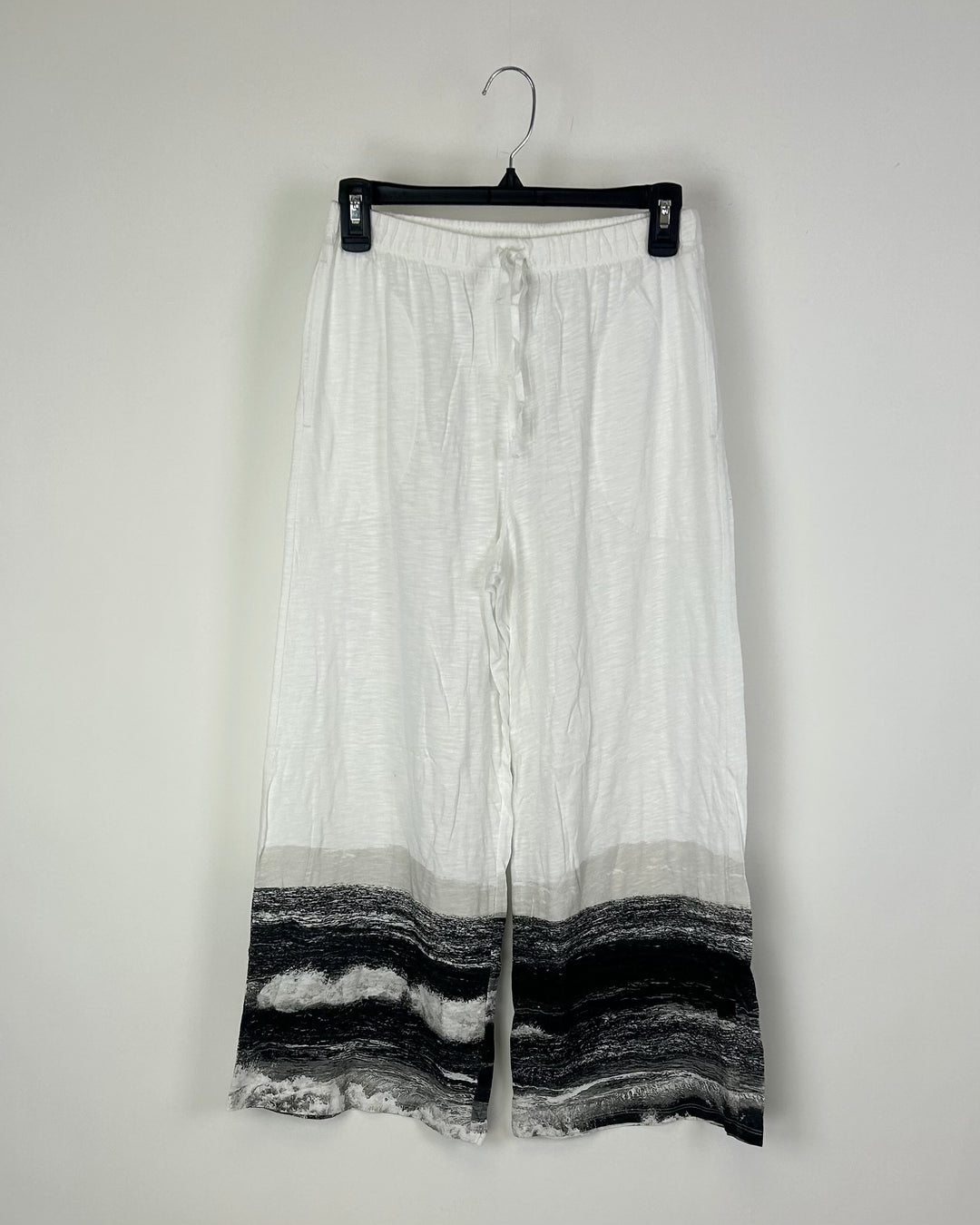 Black And White Printed Pajama Top - Small
