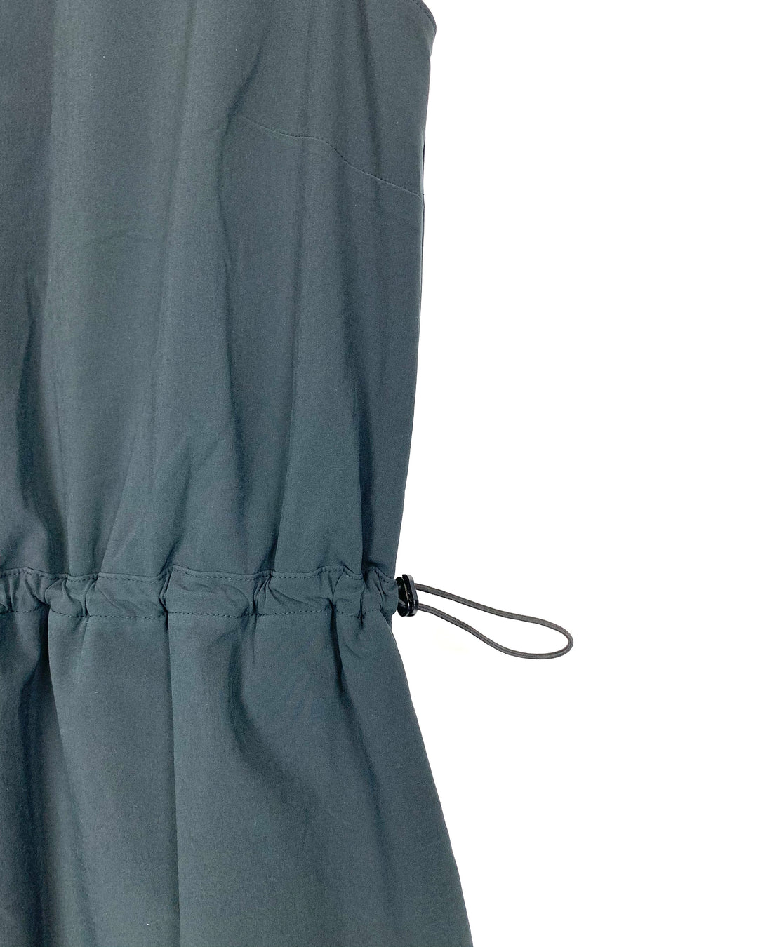 Black Sleeveless Drawstring Dress - Small