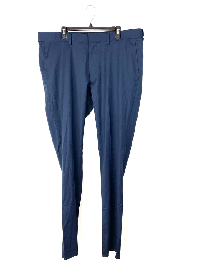 MENS Oxford Blue Standard Fit Dress Pants - Size 42