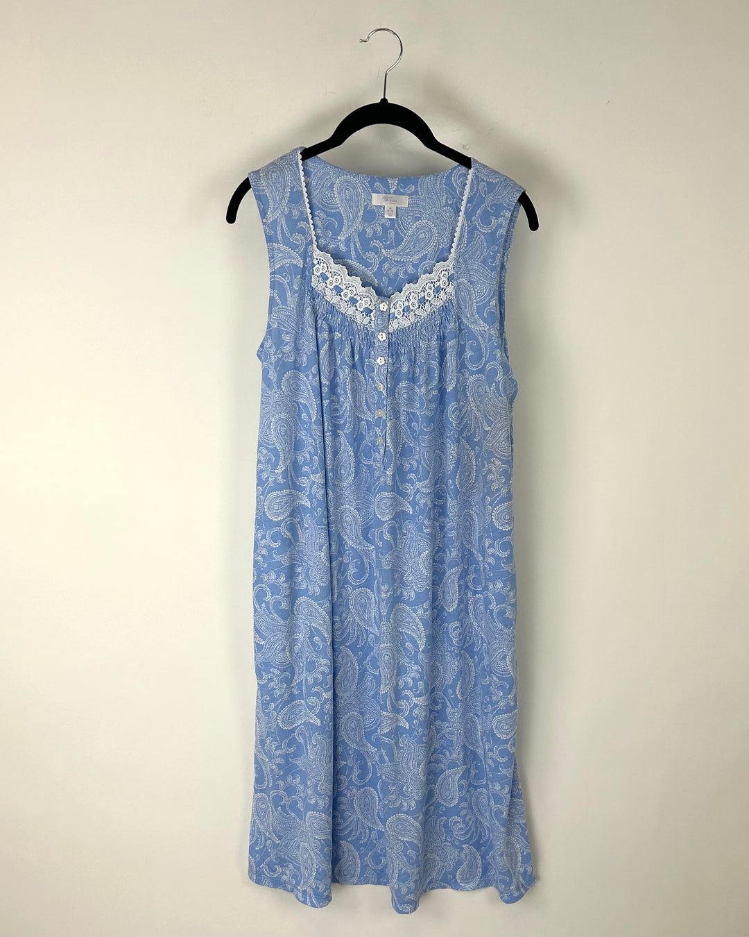 Blue and White Printed Nightgown - Size 8-10